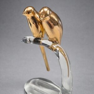 VINTAGE Elegant Gold Bird Figurine